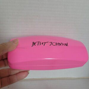 Betsey Johnson Hot Pink Hard Clamshell Eyeglass Sunglass Case Women's Woman's